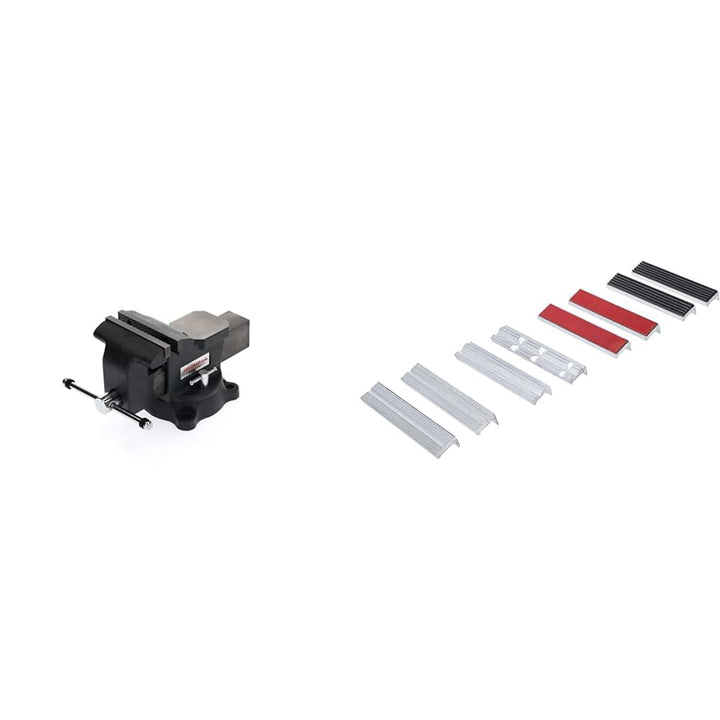 GEDORE red Parallel-Schraubstock mit Amboss &amp; BGS 8442-2 | Schraubstock-Schutzbacken-Satz | 8-tlg. |