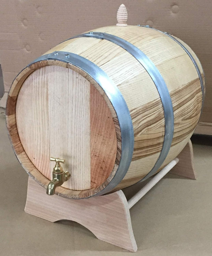 15 Liter Kastanienfass mit Messinghahn - Neue Produktion