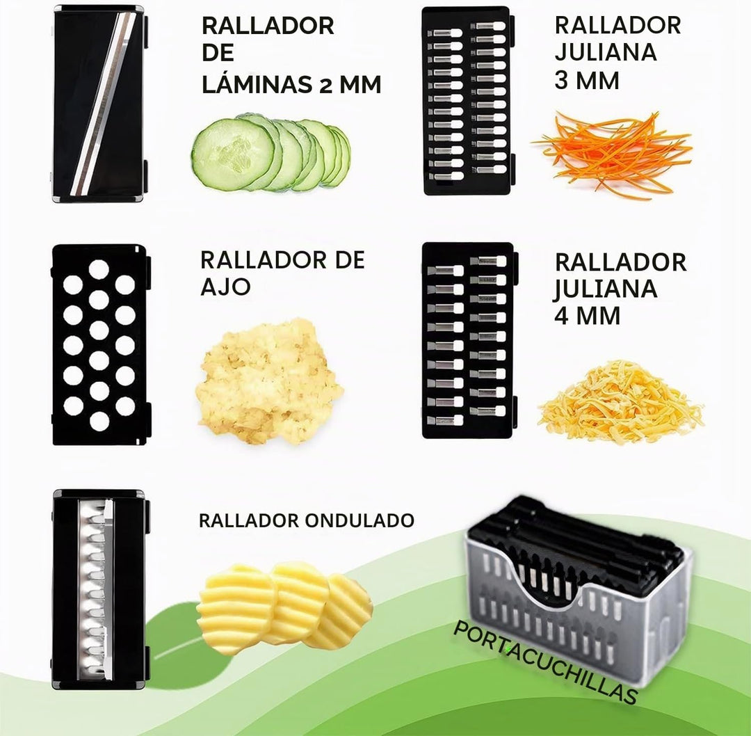 20-in-1 Gemüseschneider Spiralschneider - Zwiebelschneider &amp; Mandoline Gemüsehobel mit Behälter - Ka