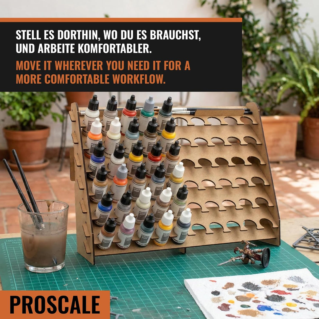 PROSCALE Paint Rack Vallejo Wand farbständer. Tabletop Vallejo Farben aufbewahrung Model Wall Paint
