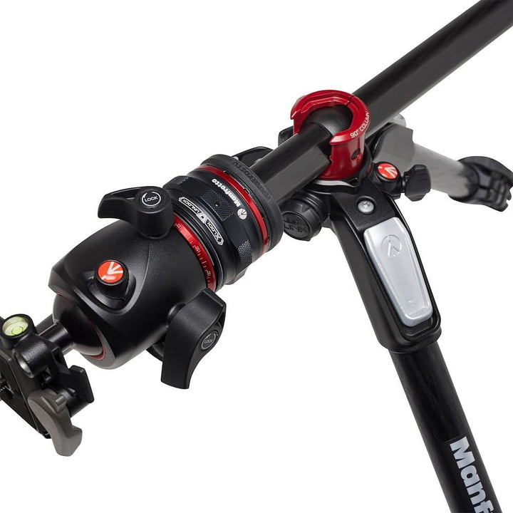 Manfrotto 4 Segment Carbon Stativ Kit, Fotostativ mit Kugelkopf mit Move Quick Release System, Profe