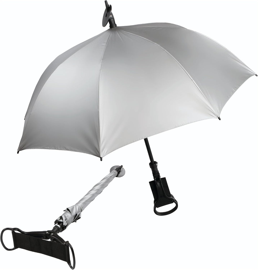 Haas-Jordan Unisex-Adult Spectator seat Umbrella, Silber, Einheitsgrösse