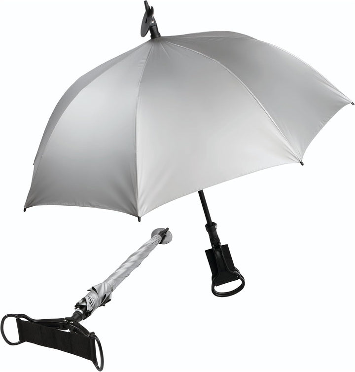 Haas-Jordan Unisex-Adult Spectator seat Umbrella, Silber, Einheitsgrösse