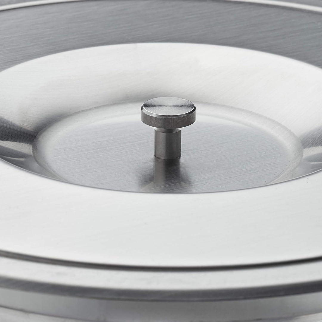 Relaxdays Mülleimer für Arbeitsplatte, 8 l, Edelstahl, für Biomüll, Einbaumülleimer mit Deckel, HxD: