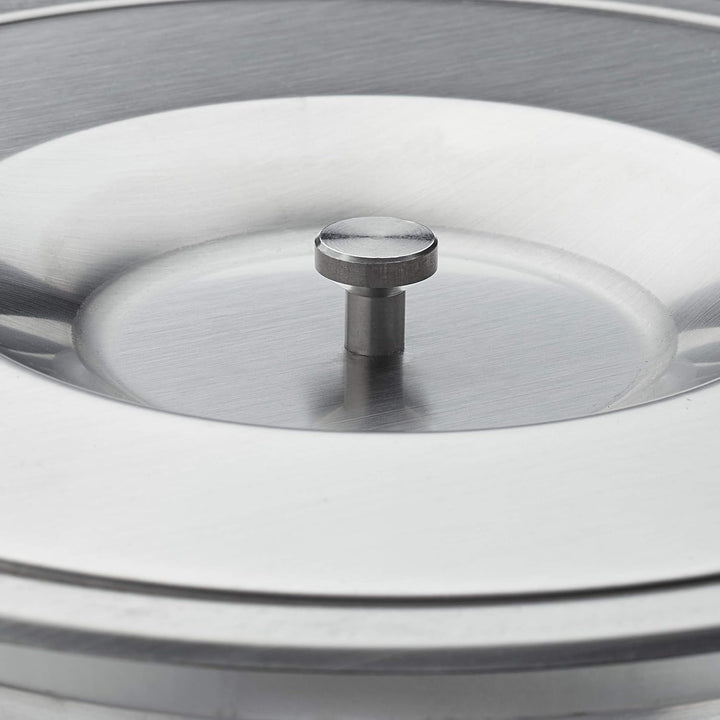 Relaxdays Mülleimer für Arbeitsplatte, 8 l, Edelstahl, für Biomüll, Einbaumülleimer mit Deckel, HxD: