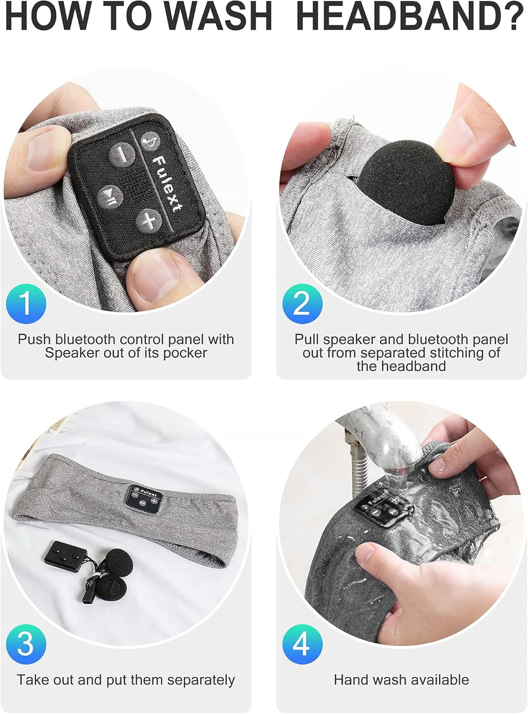 Schlafkopfhörer, Bluetooth-Stirnband, Schlafkopfhörer, Sport-Kopfband, Lange Spielzeit, Schlaf-Heads
