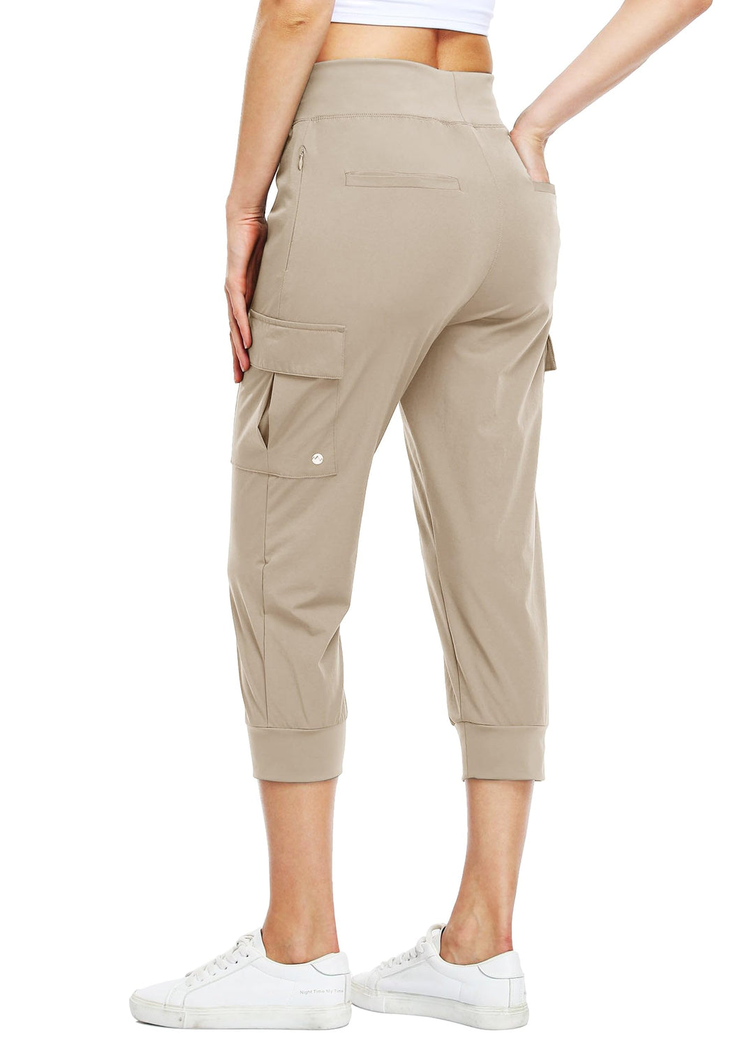 WILLIT Damen Caprihose Cargohose Jogginghose leicht Wanderhose für Workout Outdoor Schnelltrocken At