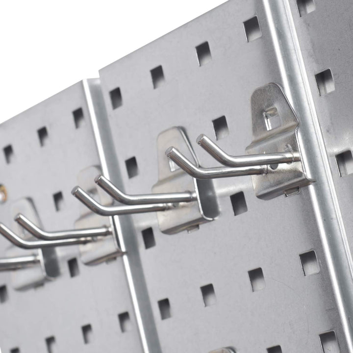PAFEN Werkzeugwand aus Metall - 1160 mm x 770 mm - Set 42 Werkzeughaltern mit Lochwand Lagersystem W