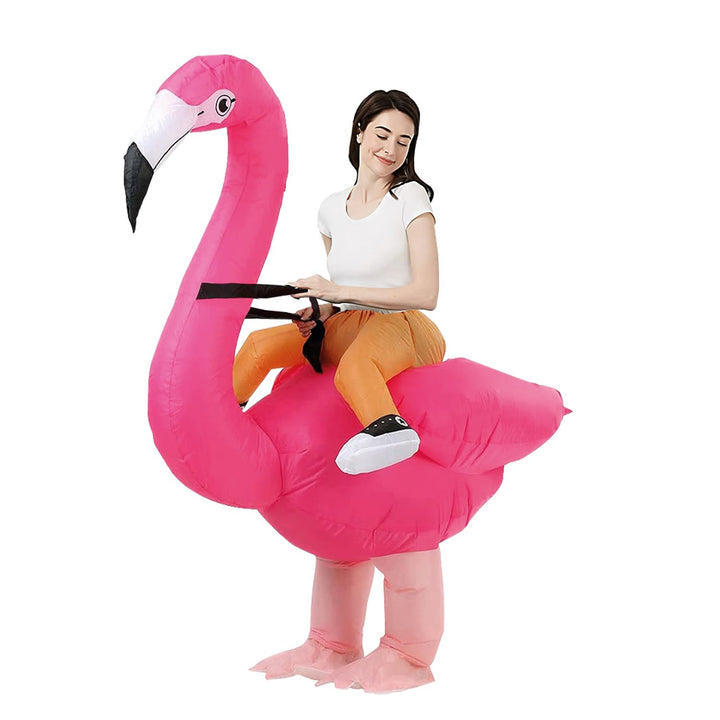 AirSuit® Aufblasbares Kostüm Rosa Flamingo | Ungewöhnliches Kostüm in Erwachsene | Grösse 160 bis 19