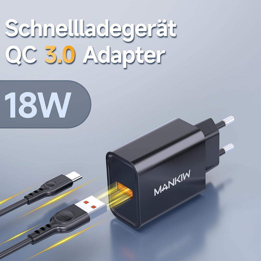 MANKIW 3 in 1 Ladestation für iPhone, iWatch und AirPods Schwarz, Schwarz