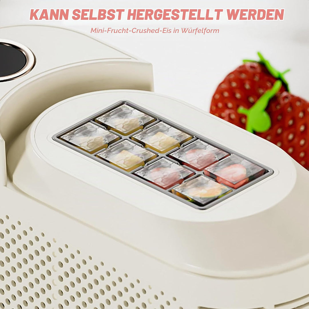 Mini Eiswürfelmaschine, Einmal 8 Eis ausgeben, Unterstützt Fahrzeugstromkabel, Tragbare Klare Eismas