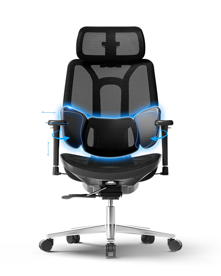Hbada E3 Air Ergonomischer Bürostuhl mit 3-Zonen dynamischer Lendenwirbelstütze, Schreibtischstuhl m