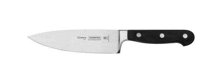 Tramontina Kochmesser CENTURY, 15 cm, Edelstahl DIN 1.4110, schwarz, rostfrei Kochmesser 15 cm, Koch