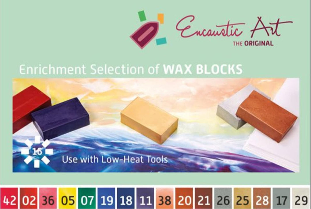 Encause Wachsblock-Set, 16 Wachsblöcke, Blau, Gold, Grau, Silber