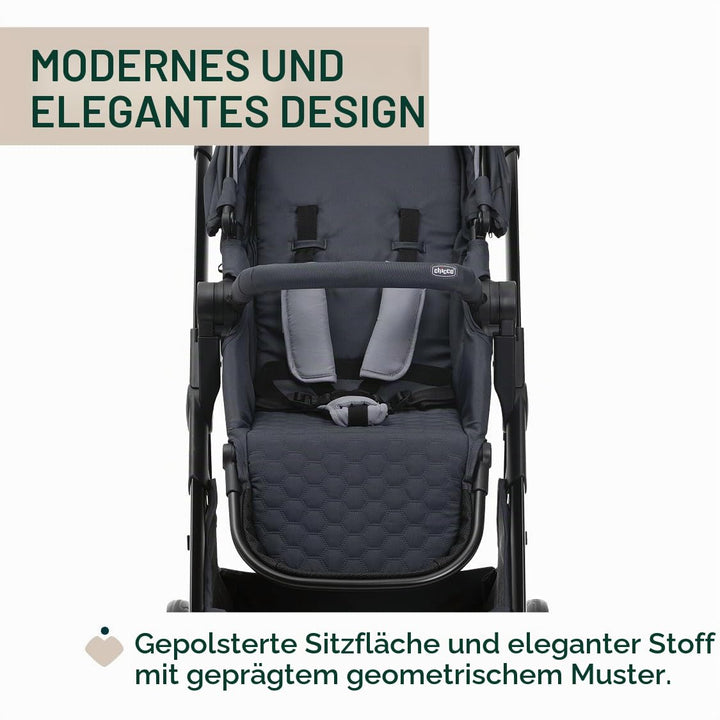 Chicco Kinderwagen Seety, Leicht und kompakt, von 0 Monaten bis 4 Jahren, bis 22 kg, faltbar, verste