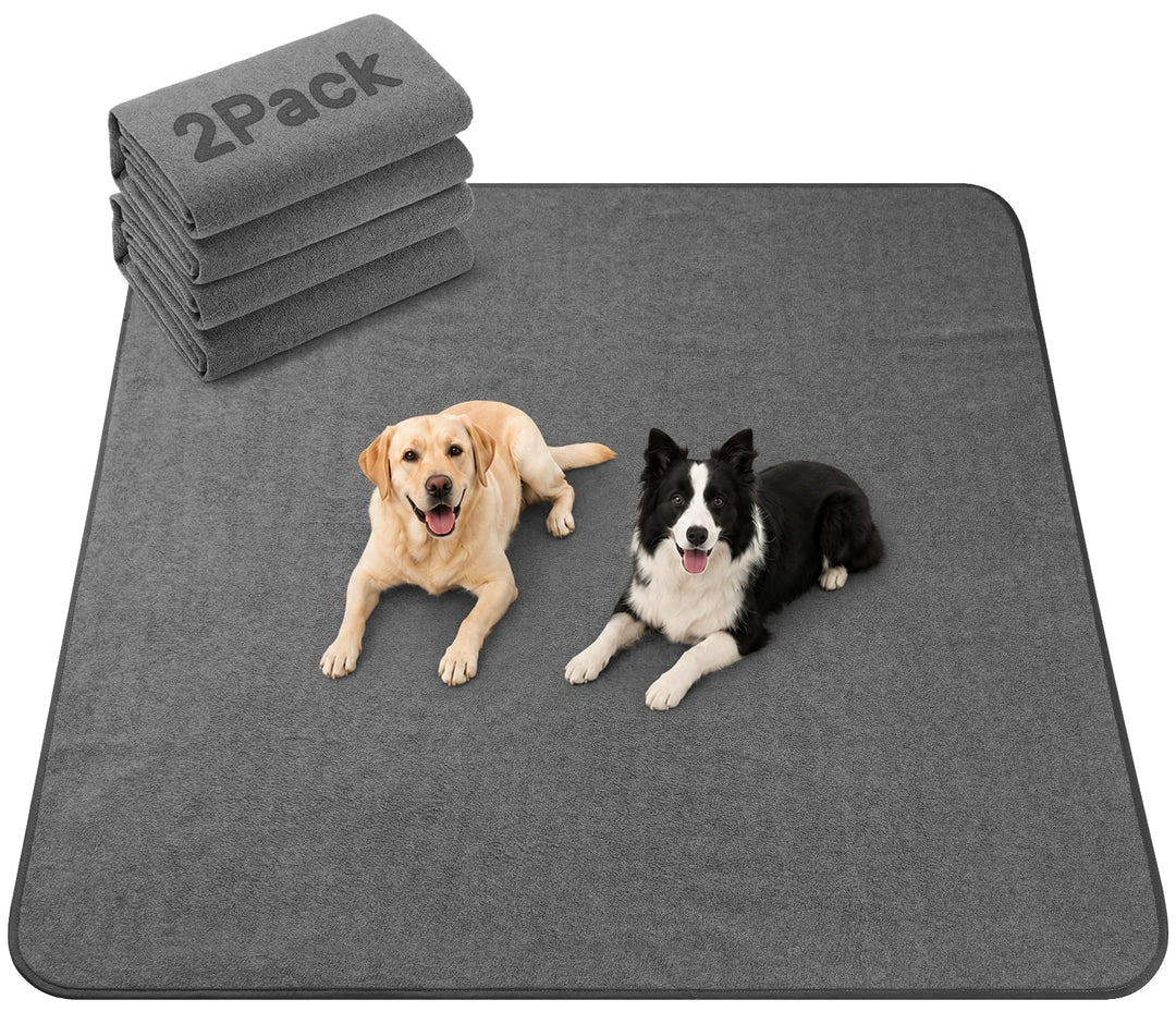 Baodan 2er Welpenunterlagen Waschbar, 90 x 80cm PIPI Matten für Hunde, Schnell Absorbierend Haustier