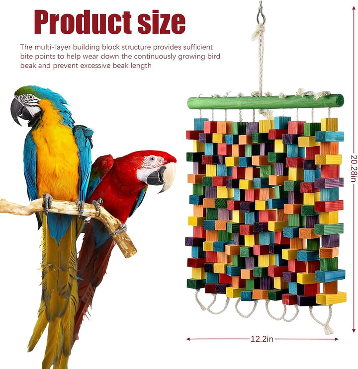 Extra grosses Vogelpapageien-Kauspielzeug, Papageienspielzeug für Käfig, C, C