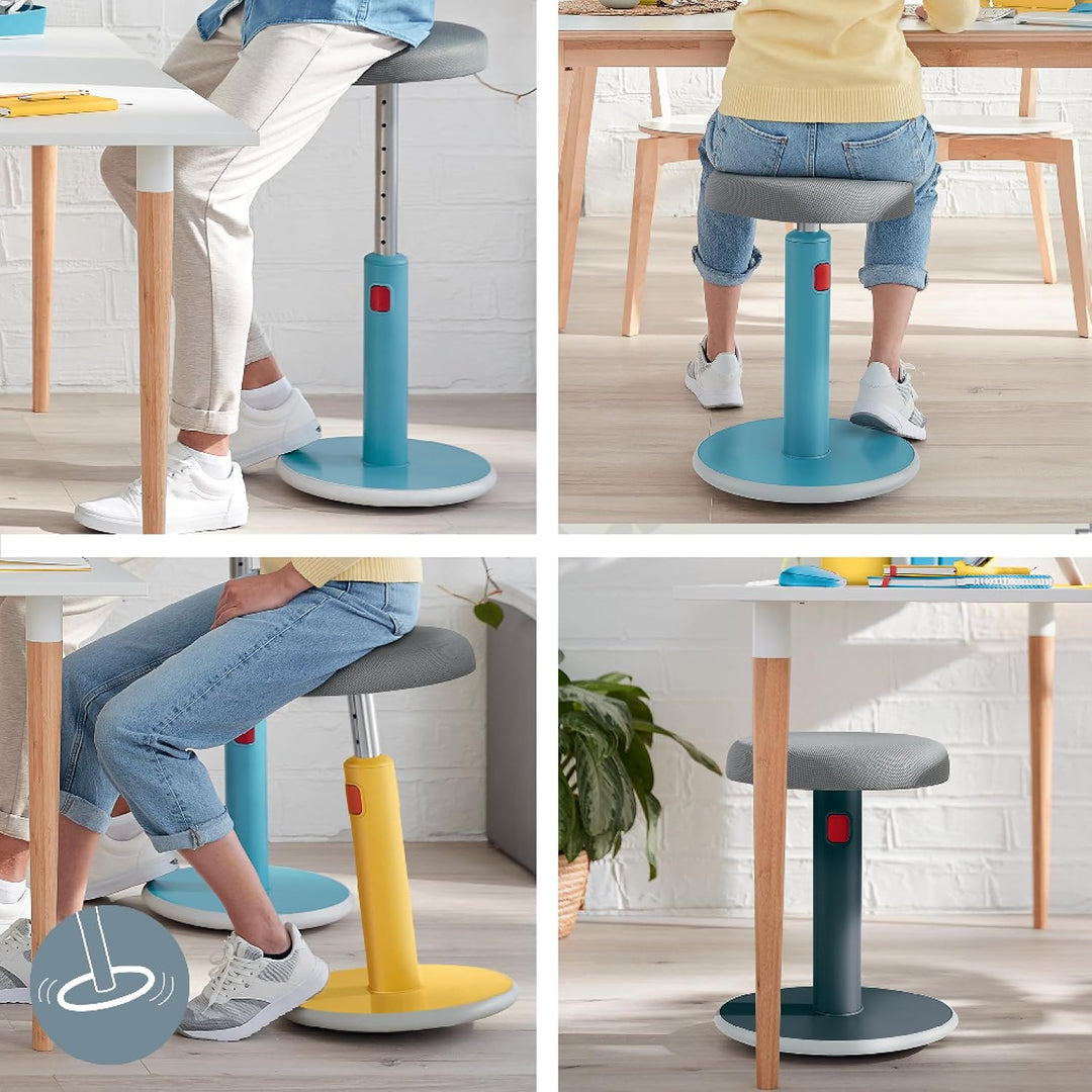 Leitz Active Sitz-Steh-Hocker, Ergonomischer höhenverstellbarer Wipphocker für 46 cm bis 79 cm Höhe,