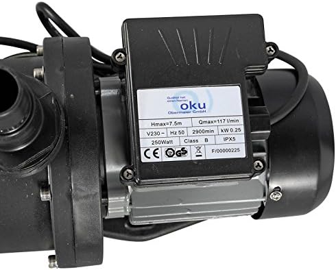 Selbstansaugende Poolpumpe SPS 50 mit Vorfilter &amp; 4,8 m³/h Umwälzleistung - Für Pools bis 20 m³ - En