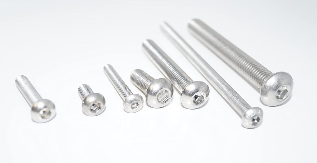 Flachrundkopfschrauben mit Innensechskant M2X8 100 Stück ISO 7380-1 A2 Edelstahl rostfrei Senkkopfsc