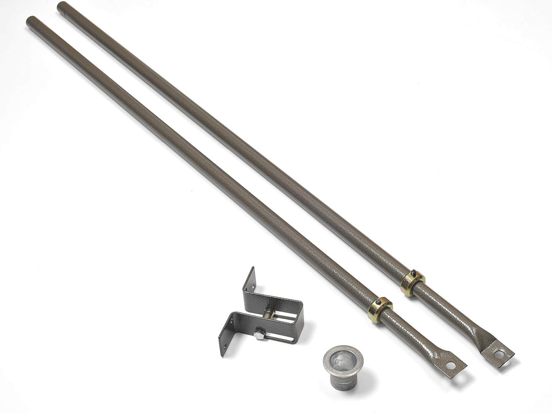 Potent C00001477 Set mit Stangen für 3-Punkt-Schloss, Dunkelbraun