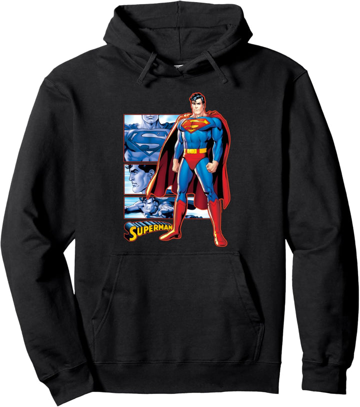 Superman Comic Panels Pullover Hoodie