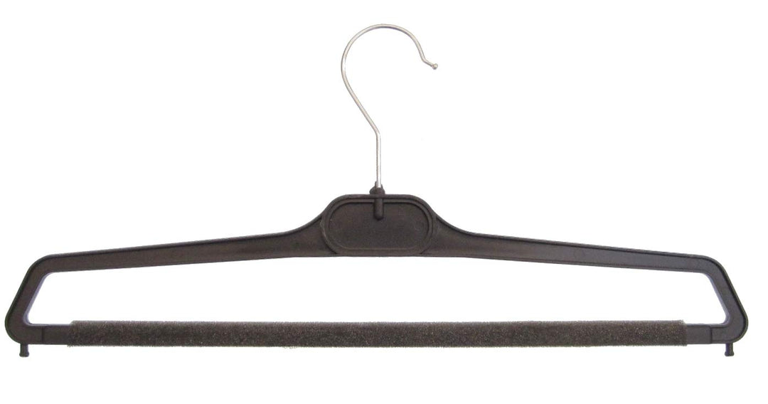 10 St. Hosenbügel aus Kunststoff, vernickelter Haken, Made in EU (Hosenbügel Kunststoff mit Schaumst