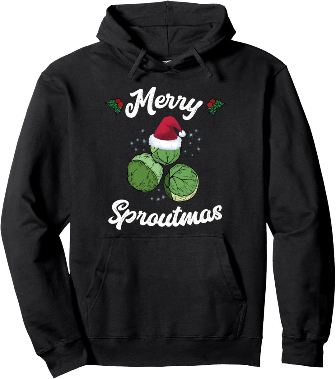 Rosenkohl-lustiges Weihnachtsfröhliches Sproutmas Pullover Hoodie