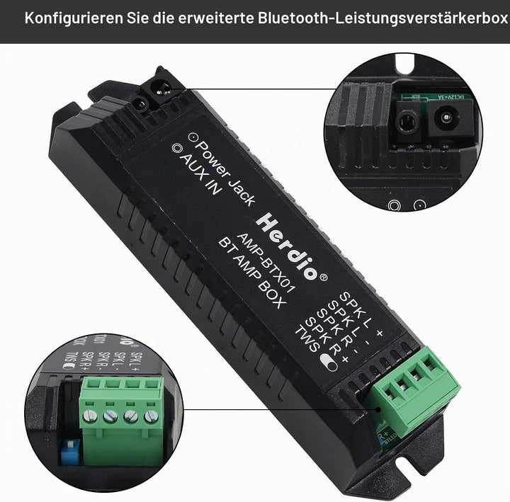 Herdio 6,5 Zoll BluetoothDeckenlautsprecher, 160 Watt Kompatibel Einbaulautsprecher, Bündige Montage