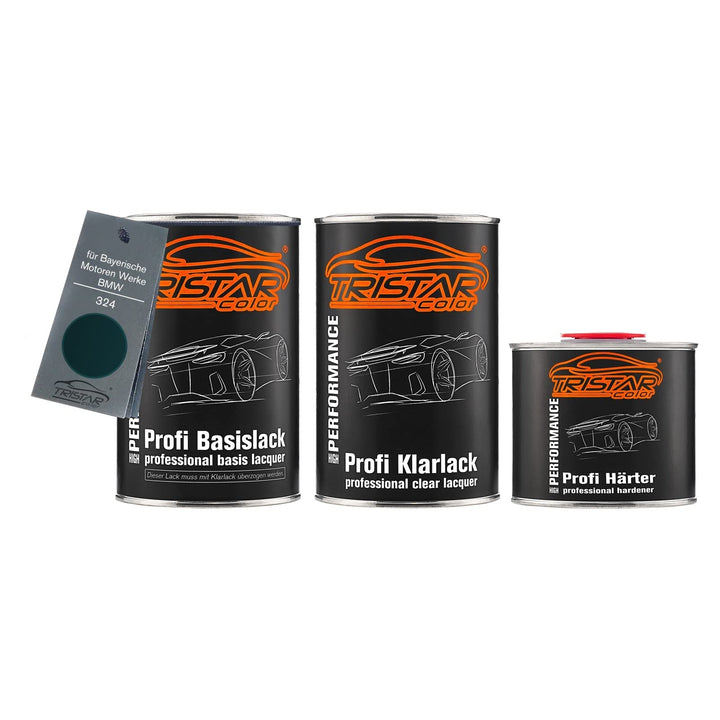 TRISTARcolor Autolack Dosen Set für BMW 324 Oxfordgrün Metallic 2,5L