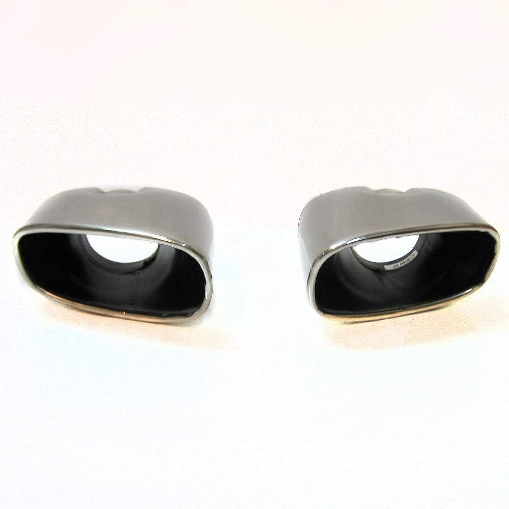 Doppel Auspuffblende Endrohr Auspuff Schalldampf Sport Oval Sportauspuff Blende Edelstahl Chrom fur