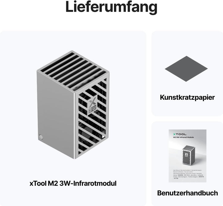 xTool M2 3W-Infrarot-Lasermodul, 1064nm für Metall Gravur