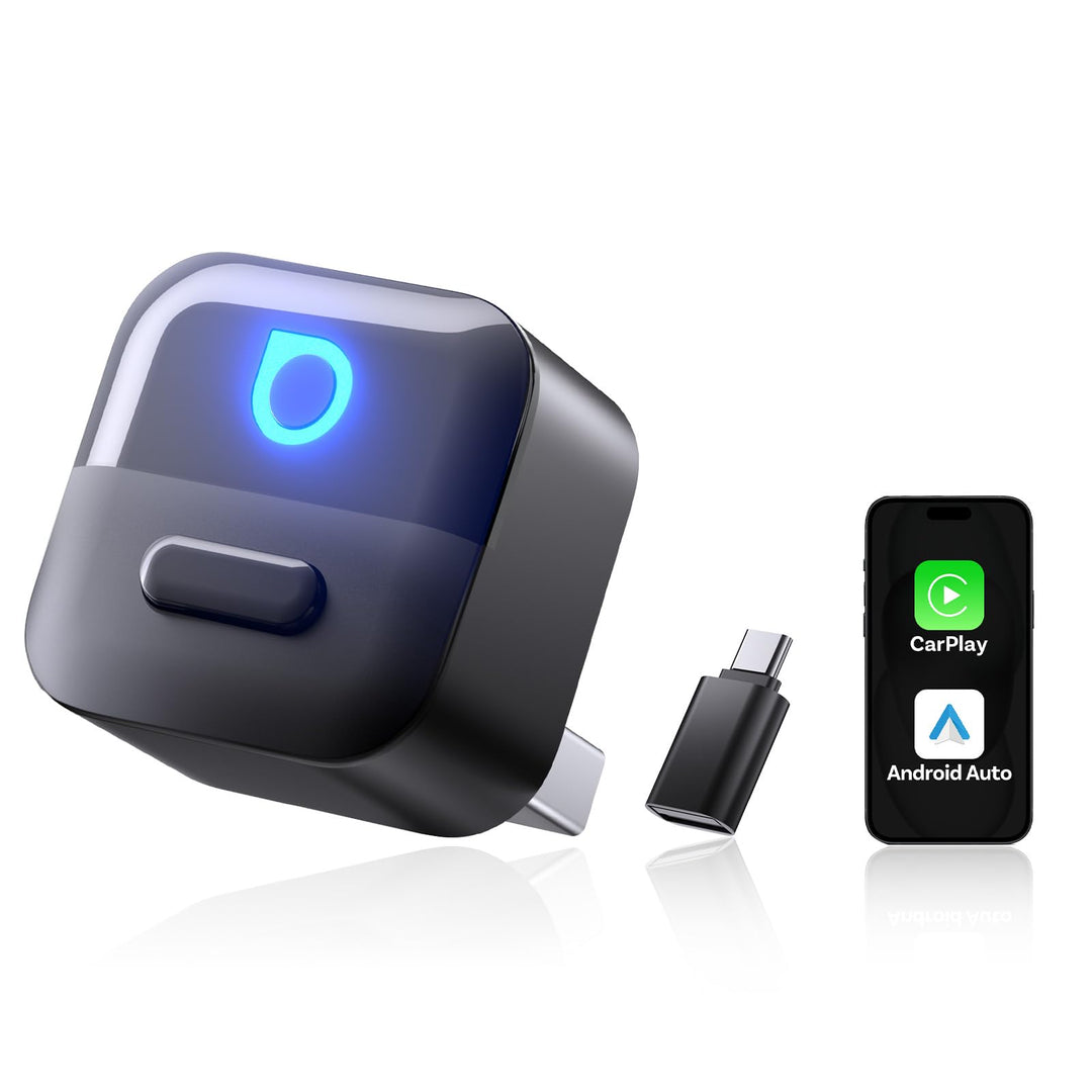 OTTOCAST Mini Pico 2026 Verbesserte, 2 in 1 Wireless CarPlay &amp; Android Auto Adapter mit USB-A/C-Adap