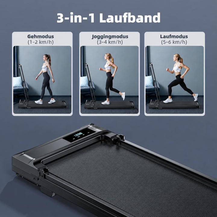 Laufband für Zuhause Walking Pad Klappbar - Home Schreibtisch Laufpad Faltbares Foldable Treadmill L