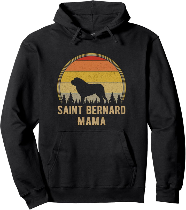 Bernhardiner Hund Mama Vintage Bernhardiner Stolze Mutter Pullover Hoodie