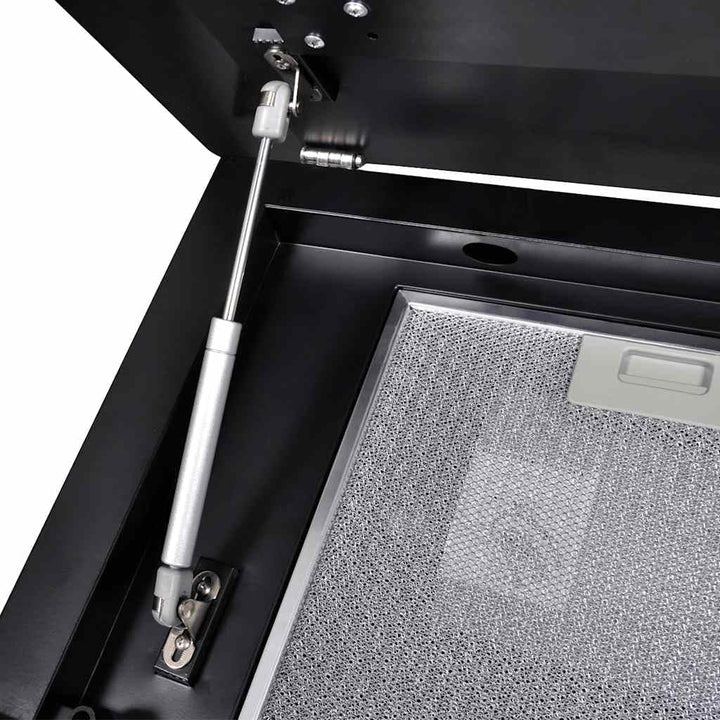 vidaXL Dunstabzugshaube Schwarz Hartglas mit Display 600 mm