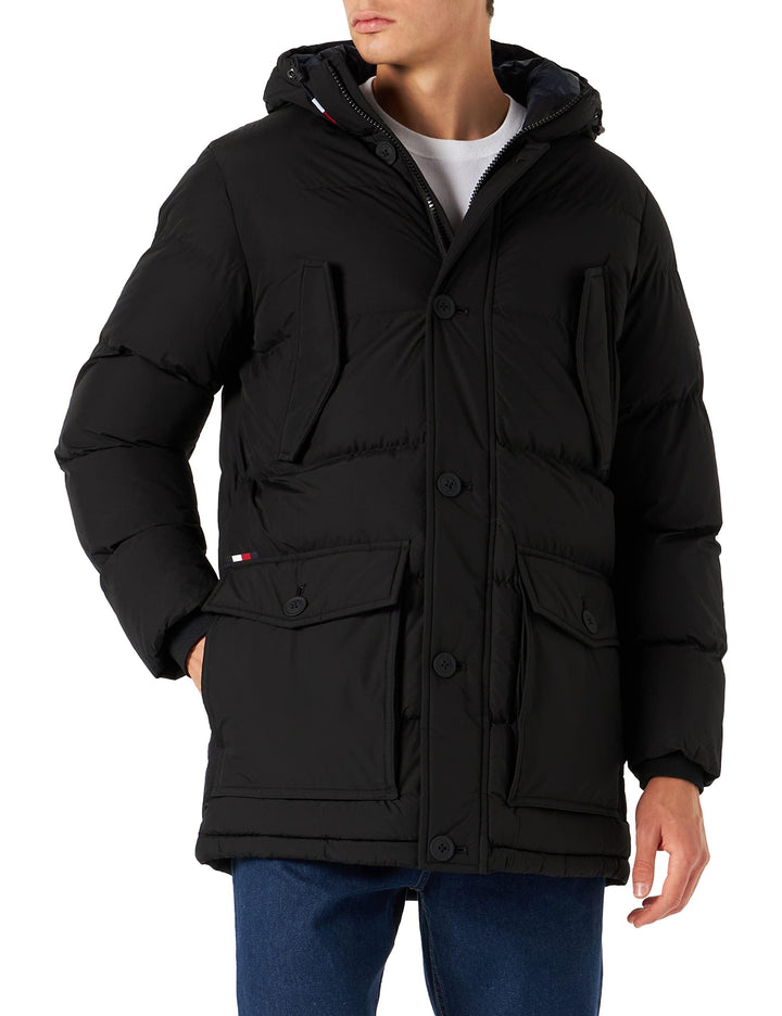 Tommy Hilfiger Herren Gepolsterte Jacken L Schwarz (Black), L Schwarz (Black)