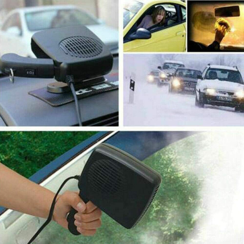 Baceyong 200W 2 in1 Tragbare Auto Heizung Heizung Lüfter Defroster Defogger für Auto LKW Schwarz 12V
