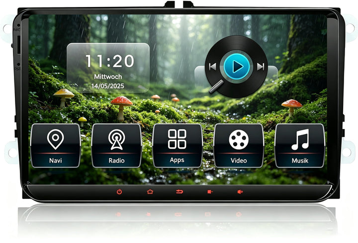 Autoradio für VW Golf 5 6 T5 Polo Sharan Passat Tiguän,[Android 13.0 4GB+64GB 2.0Ghz] CAWELL Doppel