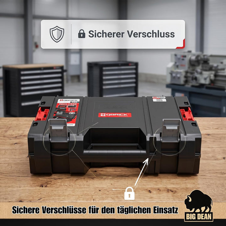 2 Stück BigDean System Pro Maschinenkoffer mit Polsterung