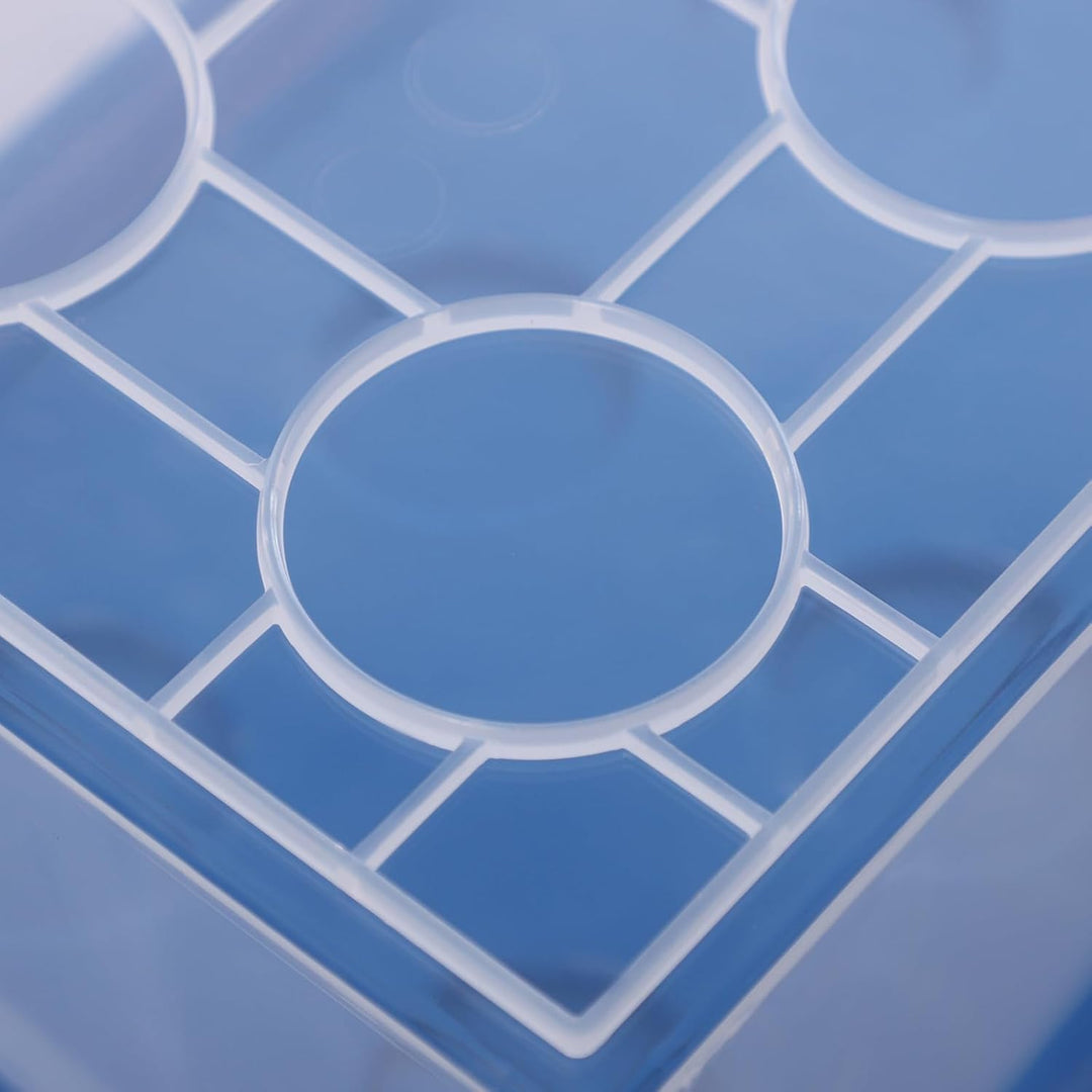 4er-Set Stapelbar Aufbewahrungsboxen mit Deckel I Transparente Sortierbox aus PP I Spielzeugkiste fü