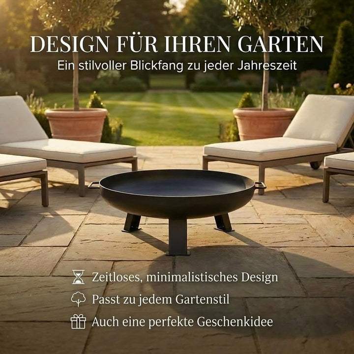 Feuerschale Nizza 80 cm, Feuerschale - Feuerstelle für den Garten, Terrasse und Balkon, Feuertonne u