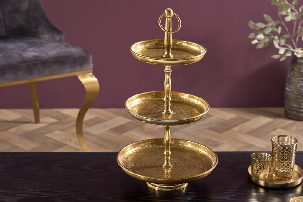 Etagere Orient - 50cm - Gold - Metall-Aluminium-Legierung Unikat 48 cm, 48 cm