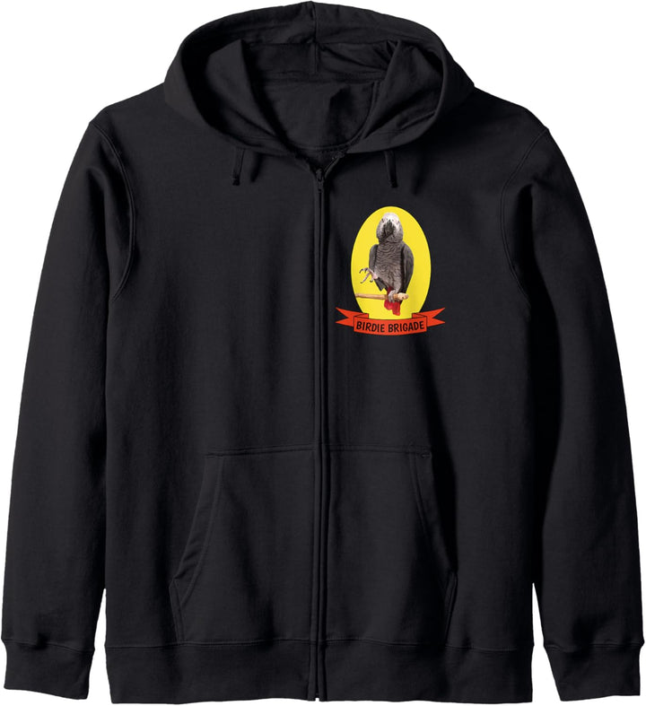 Graupapagei der Birdie Brigade Kapuzenjacke