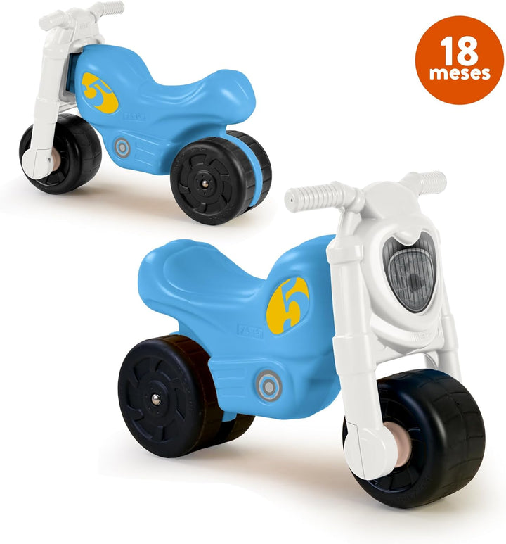 FEBER Motofeber Dream, Lauflernhilfe in Motorradform und mit lustigen Aufklebern, stabil und sicher,