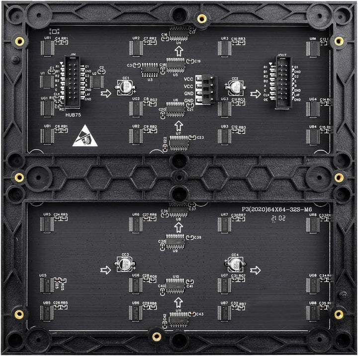 Waveshare RGB Full-Color LED Matrix Panel 3mm Pitch 64×64 Pixels 4096 Individual RGB LEDs Adjustable