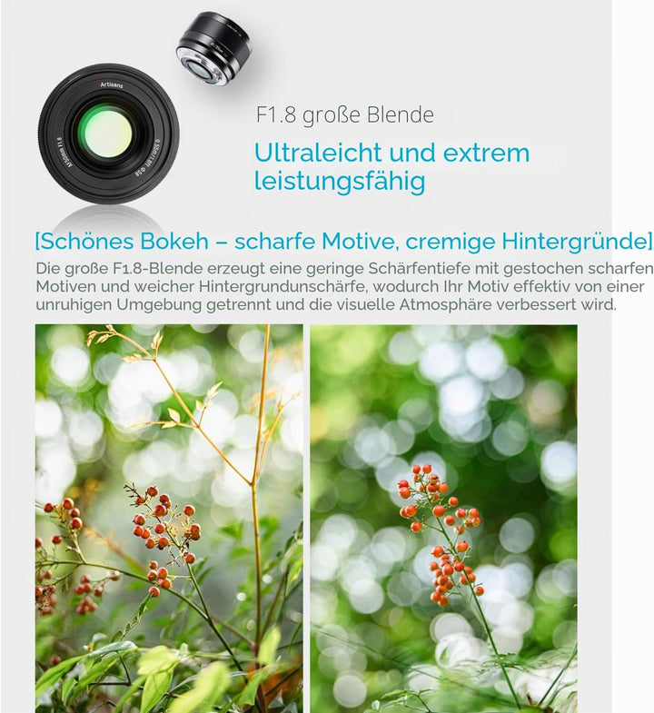 7artisans AF 25mm F1.8 für FX – kompaktes 25mm F1.8 Objektiv mit STM-AF und Metallbajonett für X-T5,