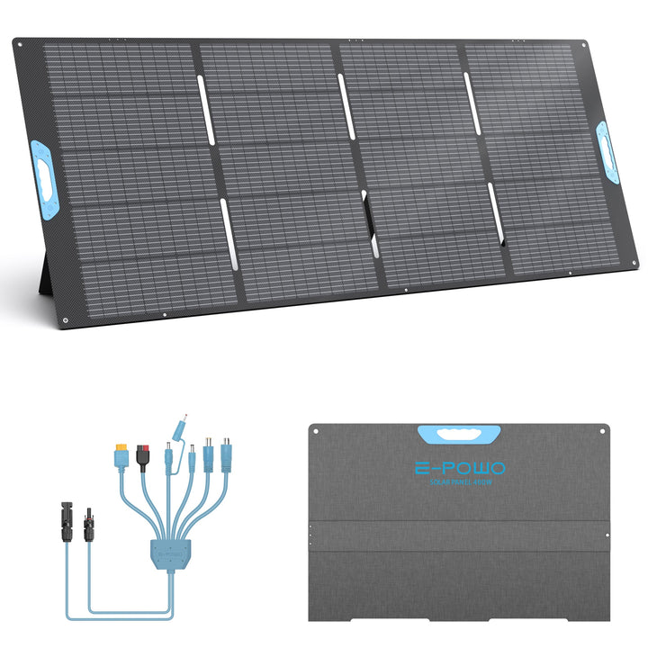 400W Faltbares Solarpanel Monokristallin mit integriertem Ständer, 23,5% Wirkungsgrad, IP67 wasserdi