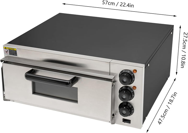 Elektrischer Pizzaofen, Kommerzielle 1 Kammer Pizzabackofen, Pizza Backofen Für die Gastronomie, Zei