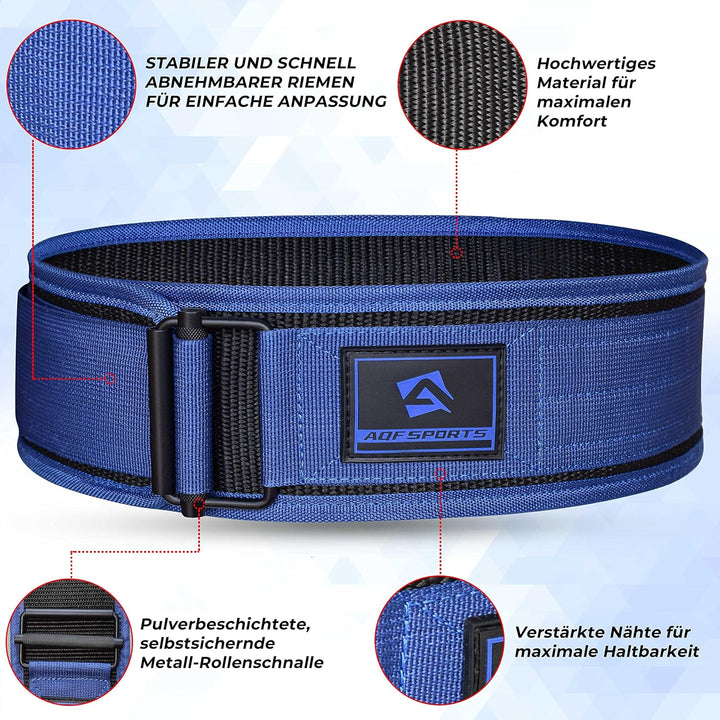 AQF Gewichthebergürtel, 4"/10.2cm Autolock Nylon Gürtel, Functional Training Bodybuilding Fitness Gü